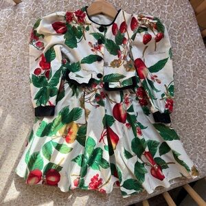 Toddler Vintage Strawberry garden dress